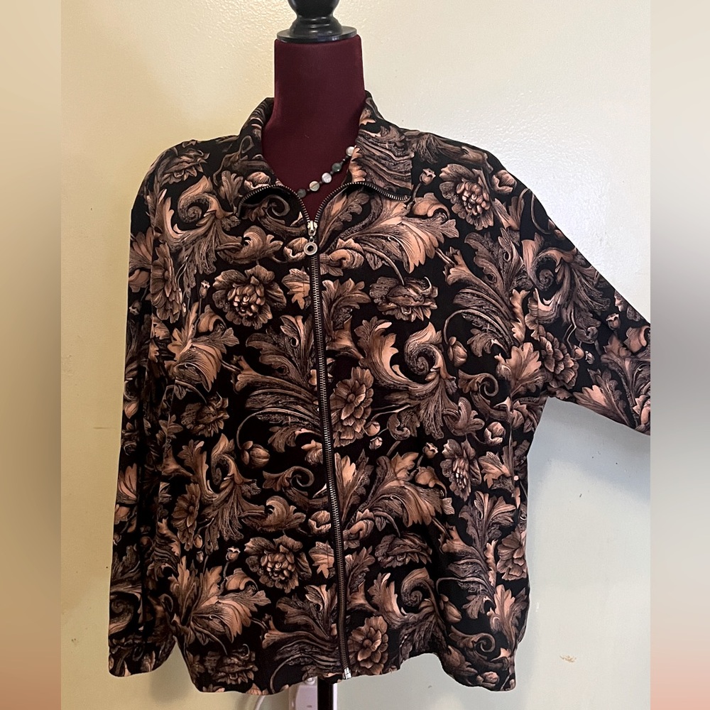 Teddi black and brown vintage  lightweight jacket